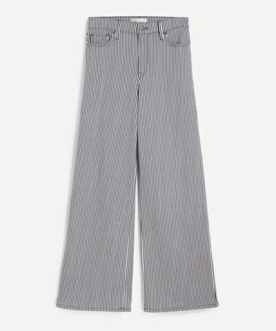 Frame Women's Le Slim Palazzo Jeans In Navy Stripe In Multi