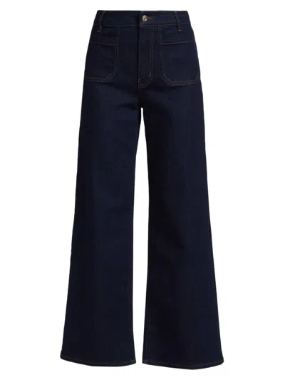 Frame Women's Le Slim Palazzo Modernist Pocket Jeans In Blue