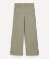 Frame Le Slim Palazzo Patch Pocket High Waist Wide Leg Jeans In Green