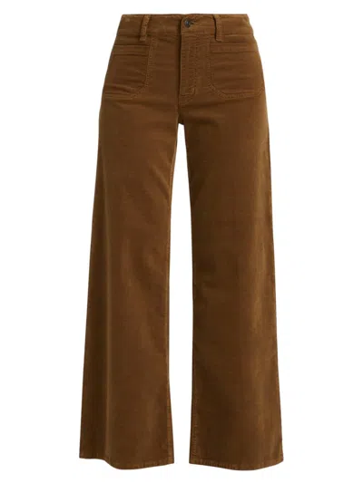 Frame Women's Le Slim Palazzo Modernist Pocket Pants In Brown