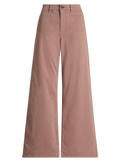 Frame Women's Le Slim Palazzo Modernist Trousers In Pink