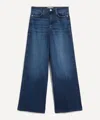 Frame Le Slim Palazzo Raw Hem High Waist Wide Leg Jeans In Blue