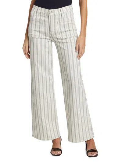 FRAME WOMEN'S LE SLIM PALAZZO STRIPED BOOT-CUT PANTS