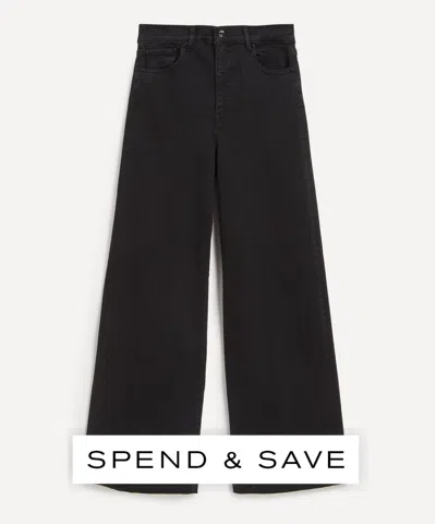 Frame Women's Le Slim Palazzo Wide Hem Jeans In Eightball