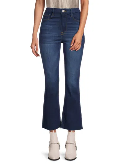 Frame Women's Le Super High Kick Flare Jeans In Blue