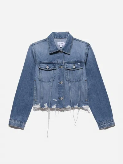 Frame Women's Le Vintage Jacket In Rossum 2year Rips In Multi