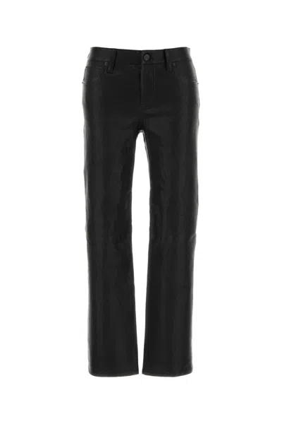 Frame Women's Leather Cigarette Pants In Black
