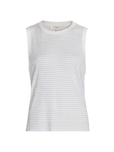 Frame Women's Linen Muscle T-shirt In White