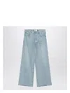 Frame Low Baggy Wide Leg Jeans In Organic Denim In Blue