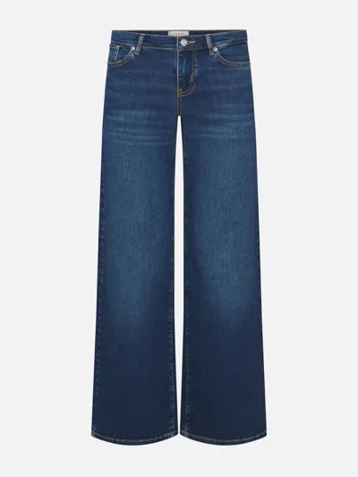 Frame Women's Low Rise Le Slim Palazzo Jeans In Blue