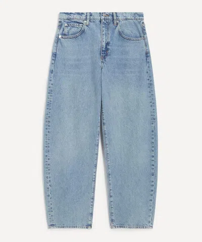 Frame Women's Low-slung Barrel Jeans In Dollhouse In Blue