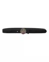 Frame Women's Medallion Buckle Belt In Black In Black
