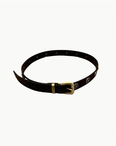 Frame Women's Medallion Stud Belt In Black