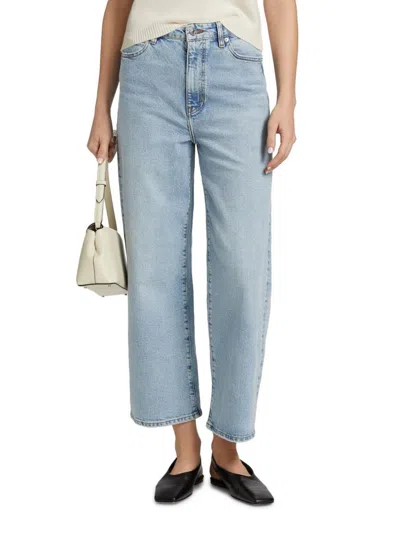 Frame Women's Mid-rise Wide Jeans In Blue