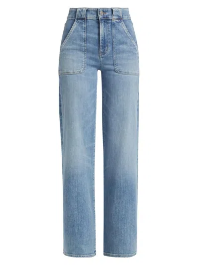 Frame Women's Modern Pocket Jeans In Blue