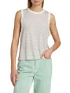 Frame Women's Muscle Crewneck Tank Top In White