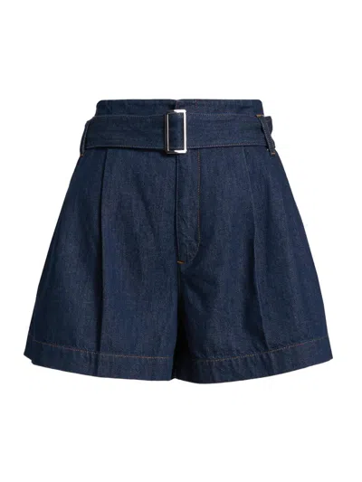 Frame Women's Paper Bag Shorts In Blue