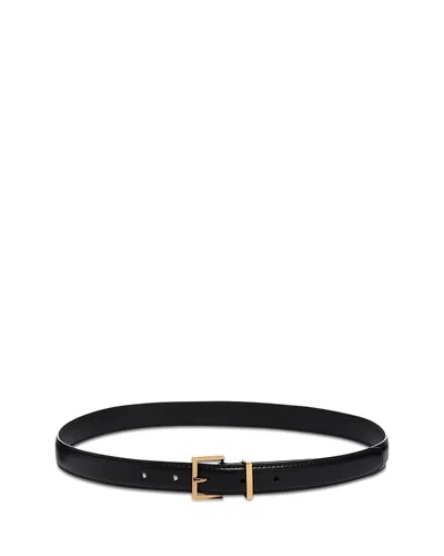 Frame Women's Petite Square Buckle Leather Belt In Black