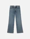 Frame Cropped High-rise Bootcut Jeans In Blue