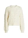 Frame Popcorn Knit Pullover In Cream In White
