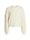 Frame Denim Popcorn Stripe Alpaca-blend Sweater In Metallic