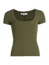 FRAME WOMEN'S RIB-KNIT BABY-FIT TEE