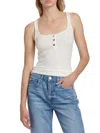 Frame Ribbed Stretch-modal Tank In White
