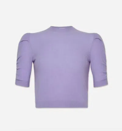 Frame Women's Sleeve Cashmere Sweater In Lilac In Blue