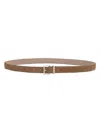 Frame Square Suede Belt In Brown