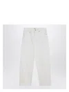 Frame White Stiff Denim Jeans In White