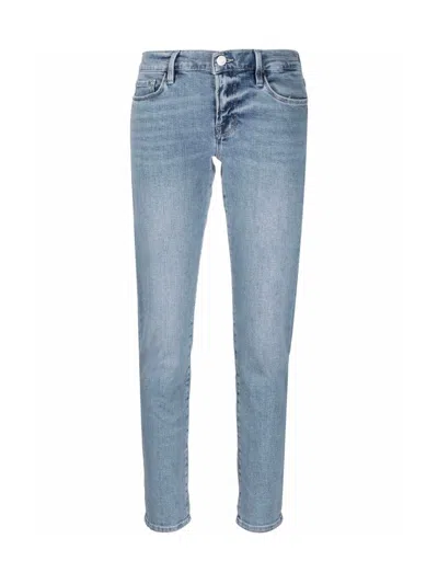 Frame Women's Straight Leg Cotton Jeans In Blue