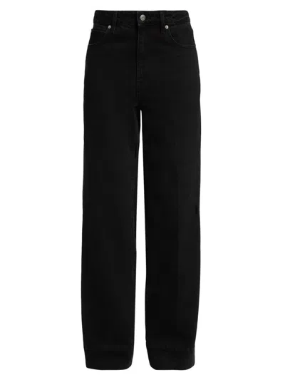 Frame Women's Streamline Wide-leg Jeans In Black