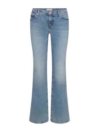 Frame Women's Stylish Five-pocket Jeans With Fitted Leg In Blue
