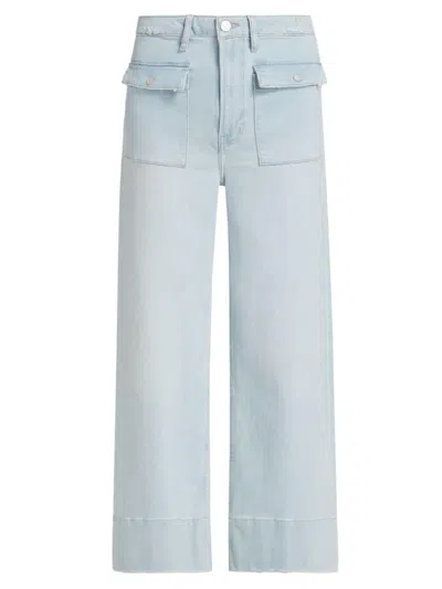 Frame Women's The '70s Patch Pocket Straight-leg Jeans In Clarity Clean