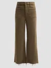 Frame Women's The Anchor Crop Patch Pocket Jeans In Brown