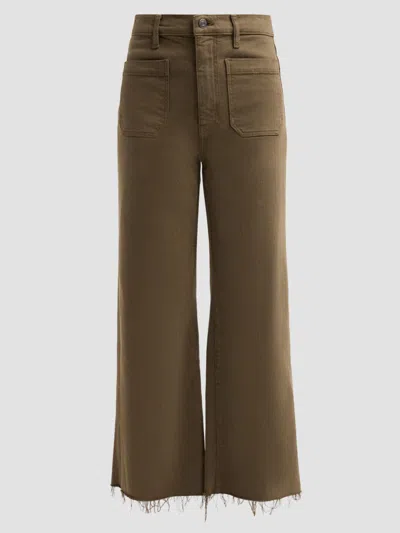 Frame Women's The Anchor Crop Patch Pocket Jeans In Brown