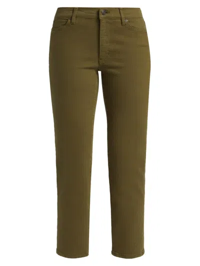 Frame Women's The Borrowed Crop Jeans In Green