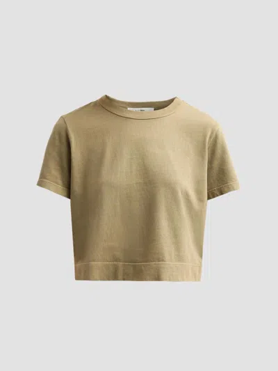 Frame The Boxy Tee In Brown