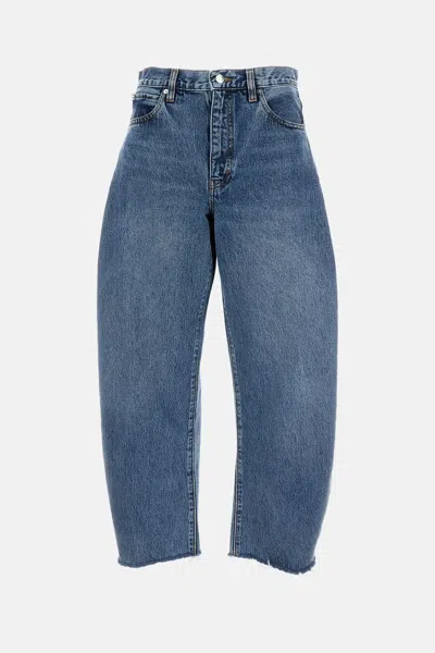 Frame Womens The Bubble Crop Jeans In Blue