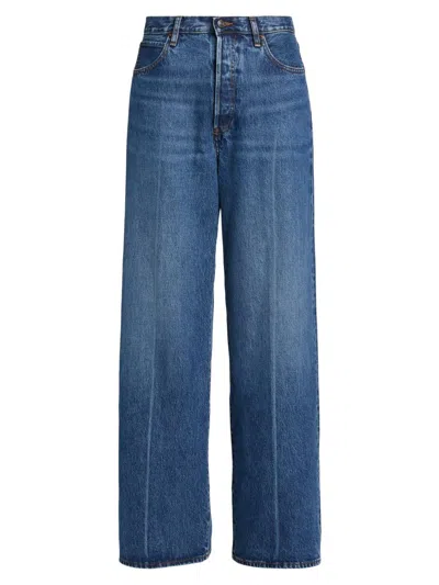Frame Women's The Collegiate Wide-leg Jeans In Blue