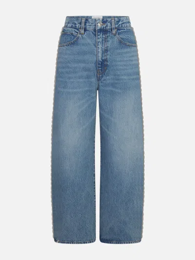 Frame Women's The Crochet Bow Crop Jeans In Blue