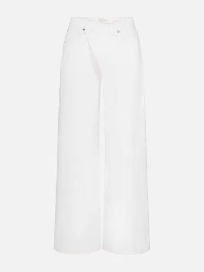 Frame Women's The Crossover Loose Jeans In White