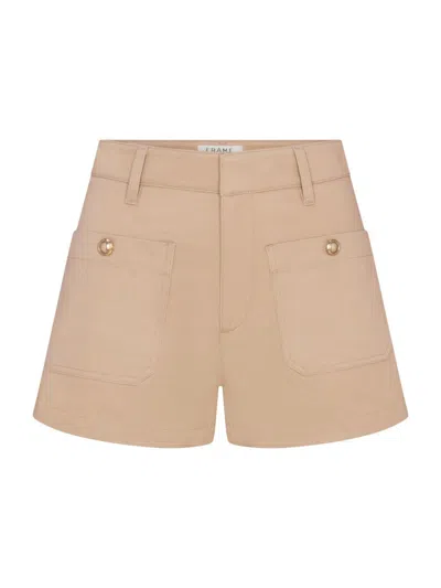 Frame Women's The Cruise High-rise Shorts In Sand