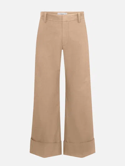 Frame Women's The Cuffed Slim Palazzo Trouser Pants In Pink