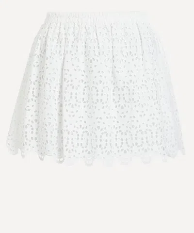 Frame Women's The Deco Eyelet Skirt In White