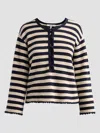 Frame The Easy Captain Pullover In Multi
