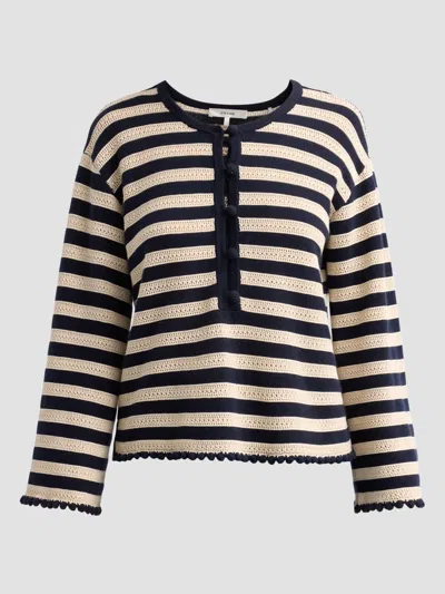 Frame The Easy Captain Pullover In Multi