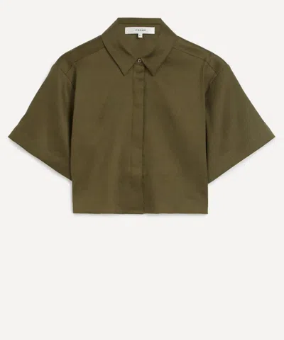 Frame Women's The Easy Cropped Khaki Shirt