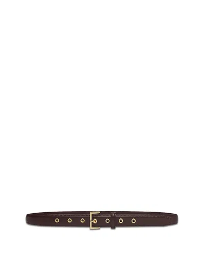 Frame Women's The Eyelet Leather Belt In Burgundy
