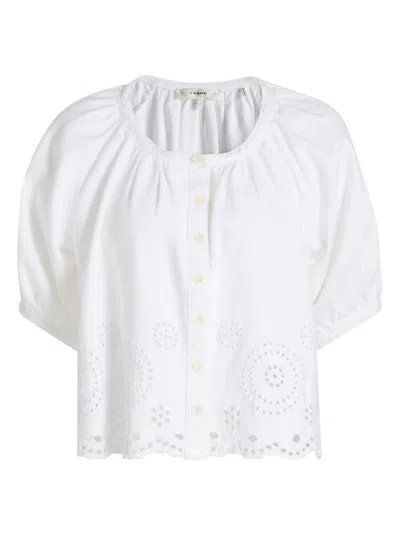 Frame Women's The Eyelet Resort Shirt In Animal Print
